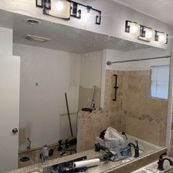 Tempered Glass Bathroom Mirror 80”x48”