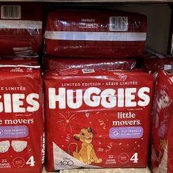 Huggies Little Movers Baby Diapers, Size 3 & 4