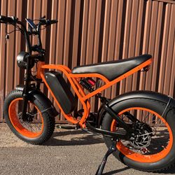 (2000W Peak)1500W Electric Scrambler Ebike, 20ah, 35mph, 25-60 Mile Range 