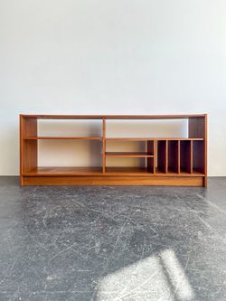 Vintage Danish Modern Media Console / Record Storage – 71”