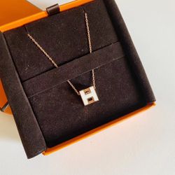 Hermes Mini Cage D’H pendant Necklace 