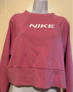 Nike Dri-FIT pink cropped sweatshirt in size XS