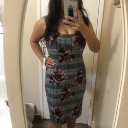 New Floral Dress With Tag large/Vestido Con Etiqueta L