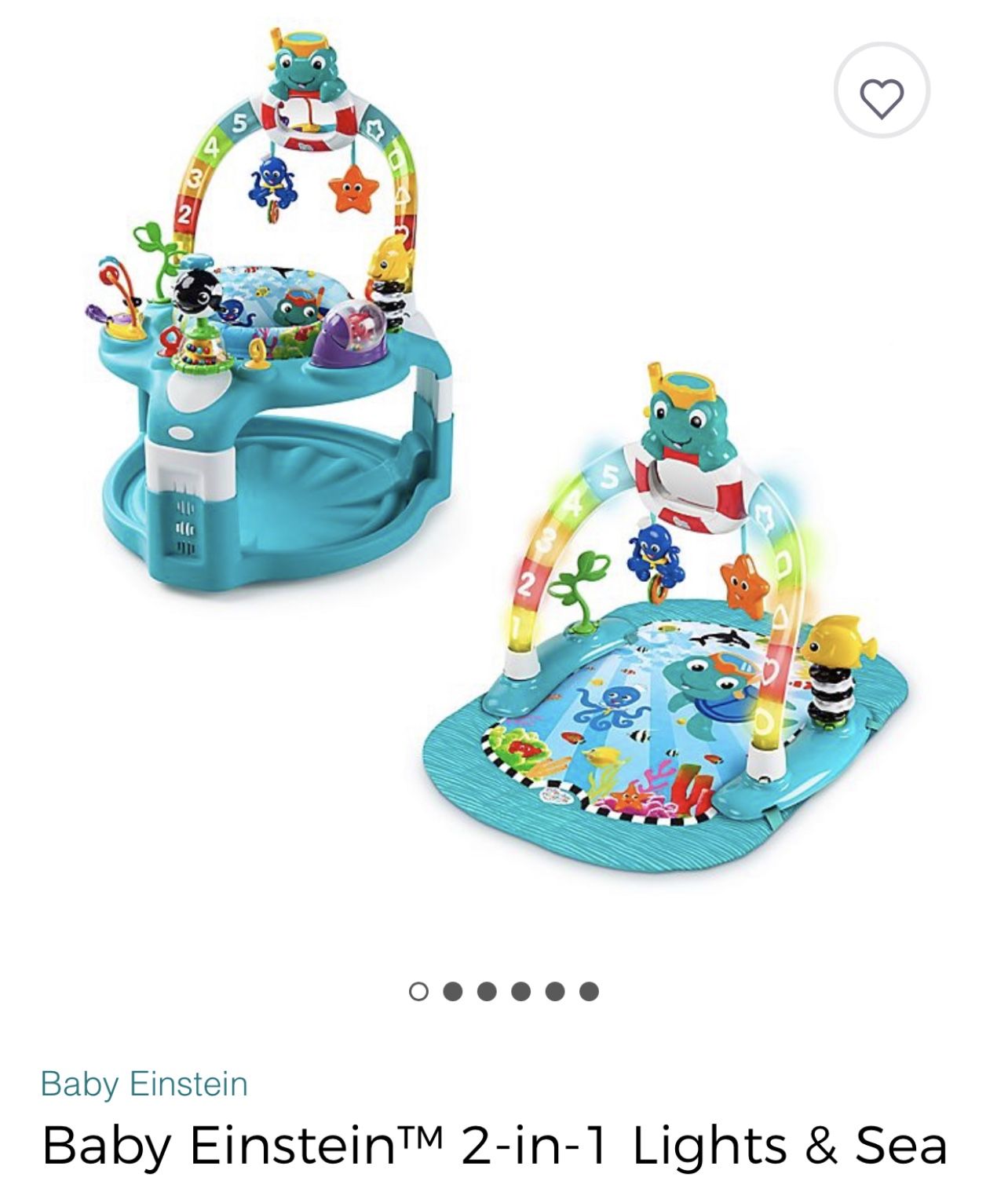 Baby Einstein 2 In 1 Lights And Sea Bouncer And Activity Mat