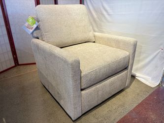 NEW! Henredon Marley Gray Fabric Swivel Accent Chair