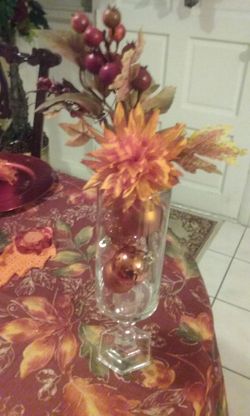 Hand made harvest decor