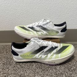 NEW adidas ambition track and field spikes cleats cloud white green size 9