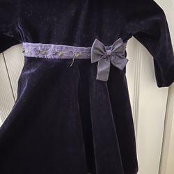 Toddler Girl Purple Valvet Frock/dress 
