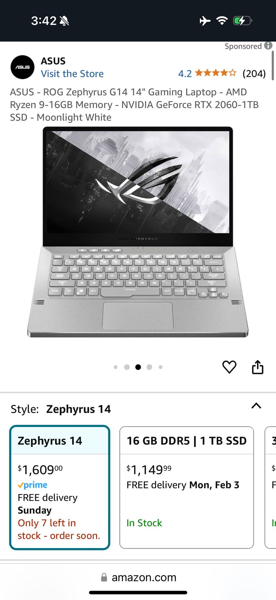 ASUS Zephyrus G14 Gaming Laptop