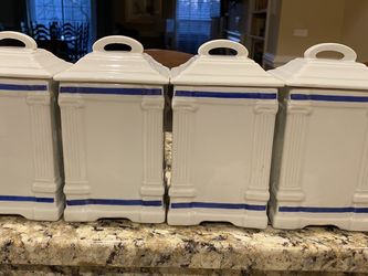 Vintage Victoria Czech Canisters