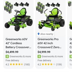Greenworks 60v Tractor Mower New 