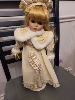 Christmas porcelain doll