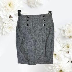 IZ Byer Black & Gray Marbled Textured Skirt Juniors Sz 5