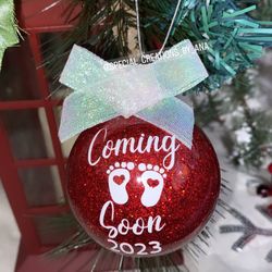 Custom made Pregnancy Announcement Ornament 🎄🤰🏻