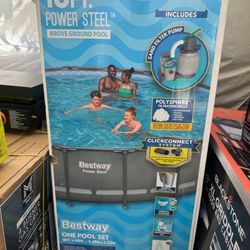 Bestway Power Steel 18' x 48" Round Above Ground Pool Set