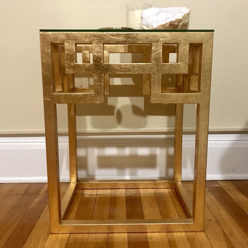 Modern gold side table