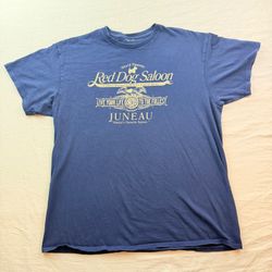 Red Dog Saloon Juneau Graphic T Shirt, Blue
