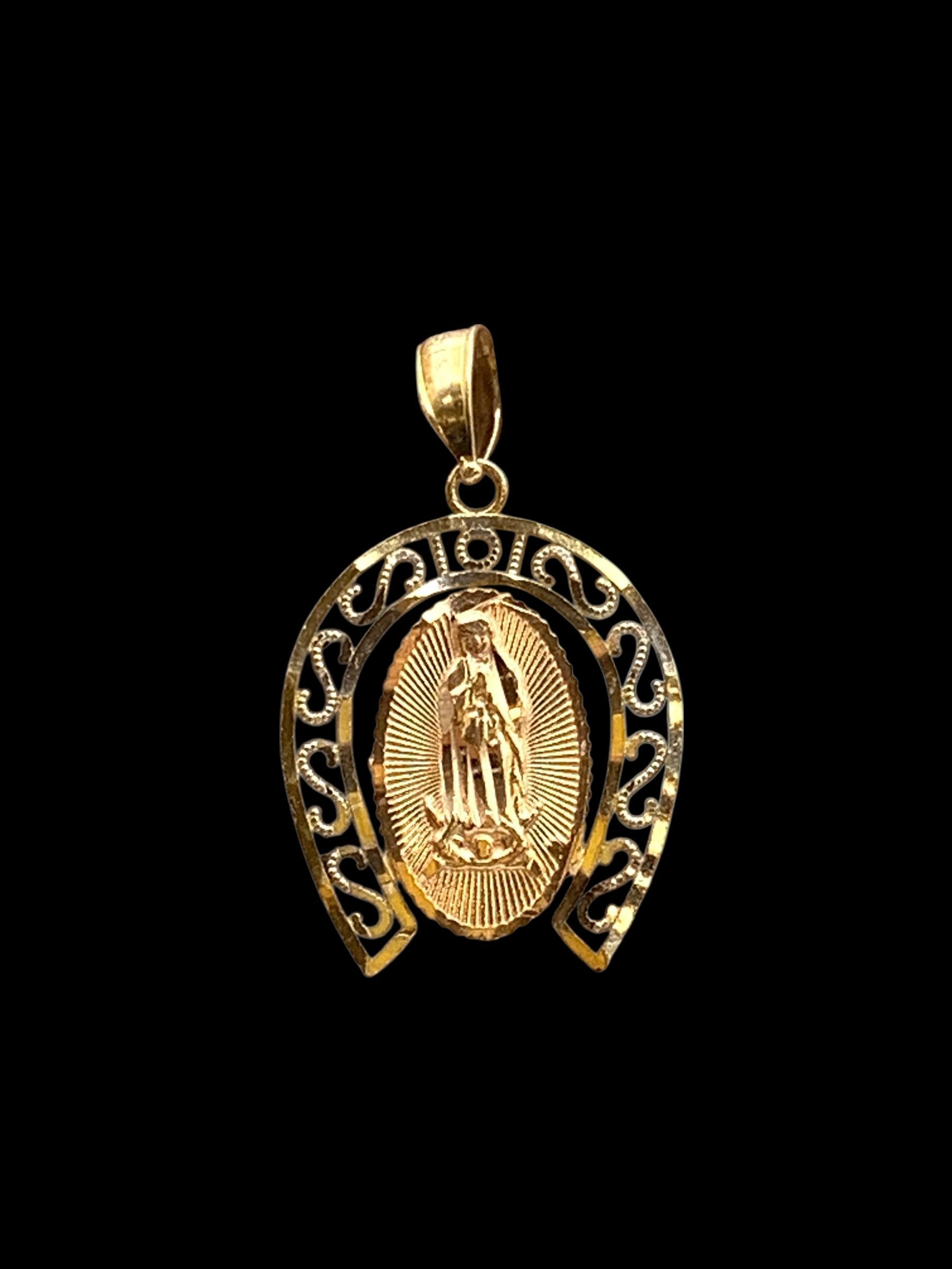 1 1/4" Gold Virgin pendant #30976