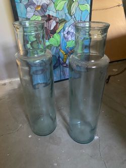 Tall Glass Vases Each for $10