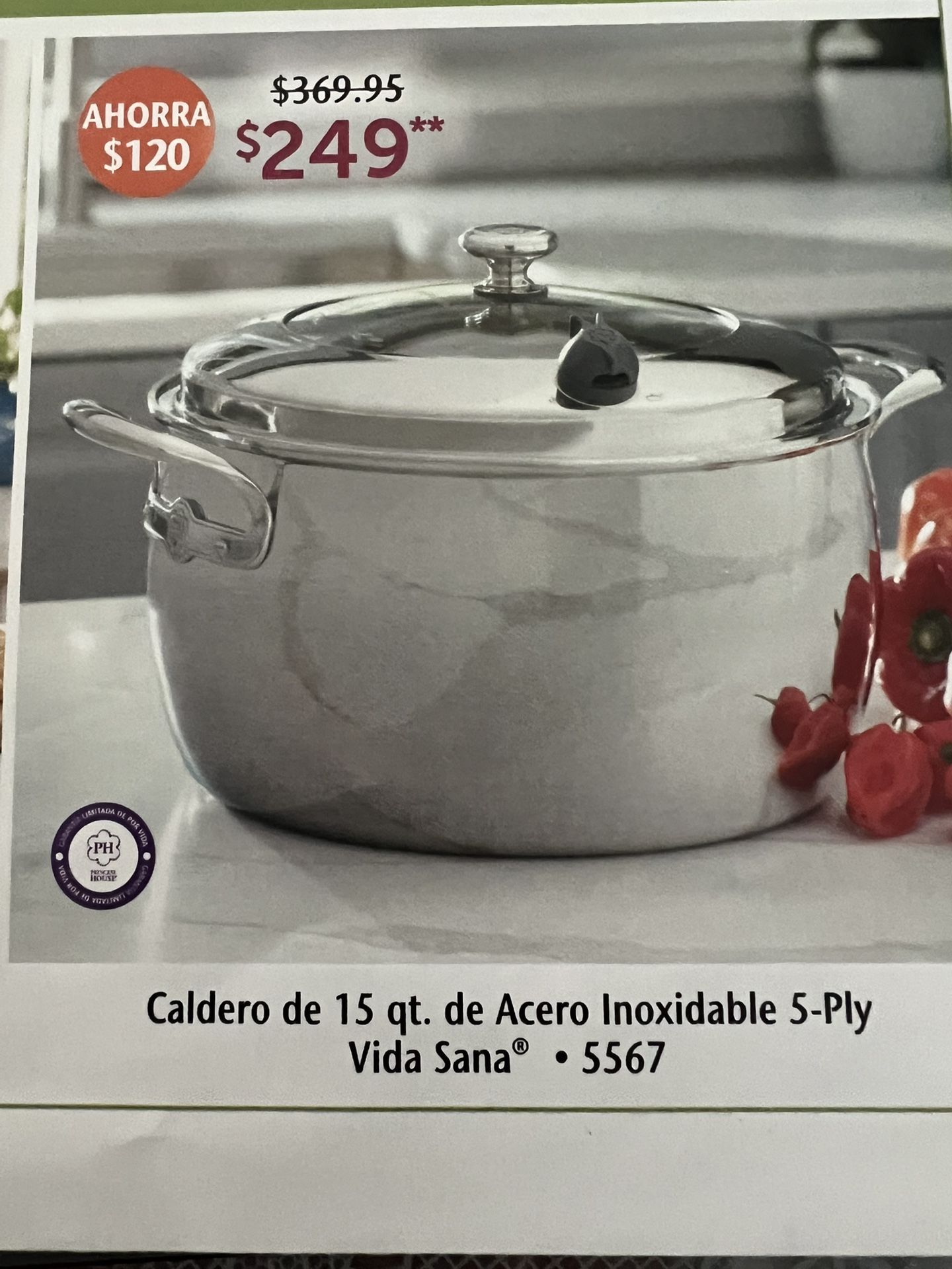 Caldero Princess House 15 Qt