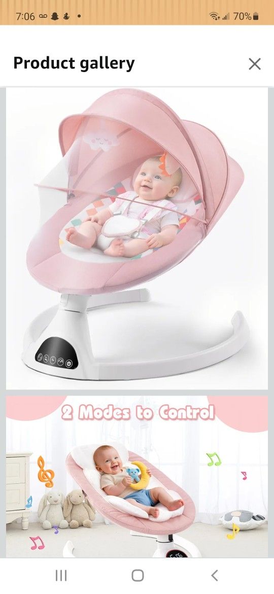 Baby Swing for Infants,Electric swingfor Babies,Portable Swing for Baby Boy Girl