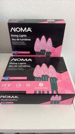 NOMA Pink LED String Lights Indoor/Outdoor – 2 Pack