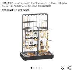 Jewelry Holder, Jewelry Organizer, Jewelry Display Stand with Metal Frame