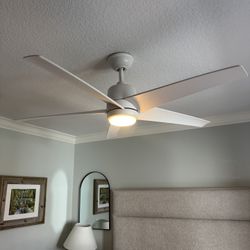 White ceiling fan 54” 
