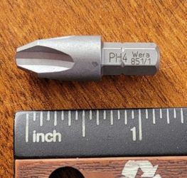 PH4 Wera Series 1 85 1/1 Z Sheet Metal Screwdriver Bit Phillips