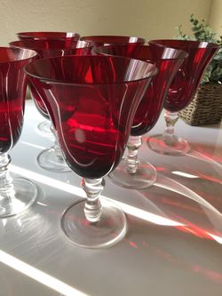 7 Vintage red glasses