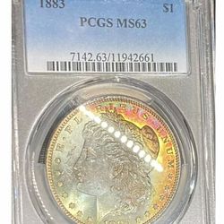 1883 Silver Dollar Pcgs Ms63, Nicest Toner I've Ever Owned
