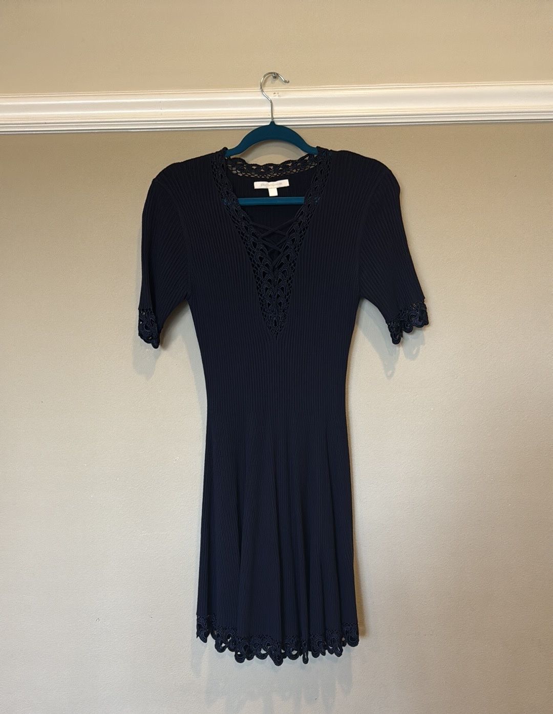 Jonathan Simkhai Crochet Detail Dress Size M $125