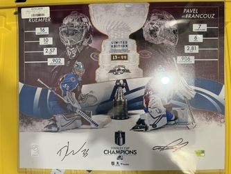 Darcy Kuemper/ Pavel Francouz Signed Colorado Avalanche 16x20 Fanatics Photo