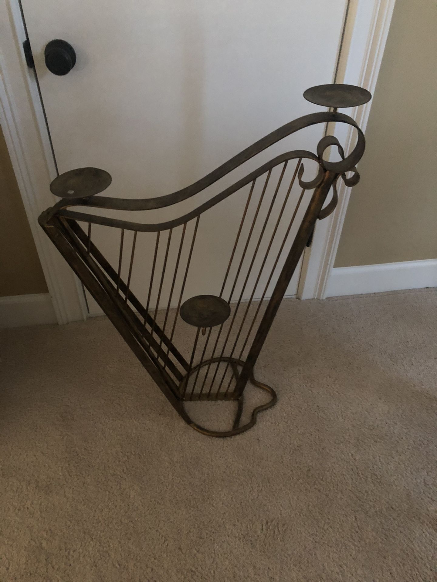 Harp Candle Holder