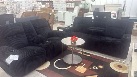Ashley forest lake power reclining sofa loveseat set. display item sale