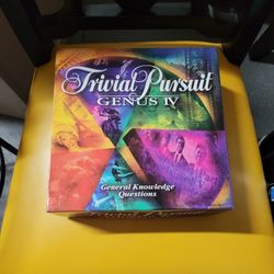 1996 Trivia Pursuit Genius IV General Knowledge Questions Fun Adult Board Game in very good condition. Missing instruction manual. 