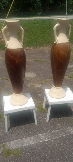 New set of 42 in tall ceramic floor vases 65 each or 110