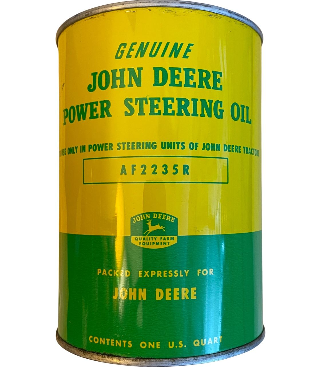 Vintage John Deere Power Steering Oil Can Rare