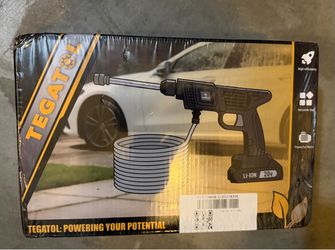 Tegatol 20V Cordless Portable High Pressure Water Gun, a battery-powered cleaning tool designed for washing cars, yards, and outdoor furniture  Only M