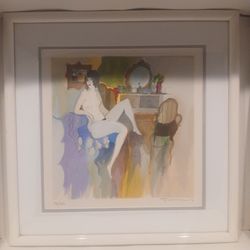 Tarkay serigraph Nude Figure Print Framed