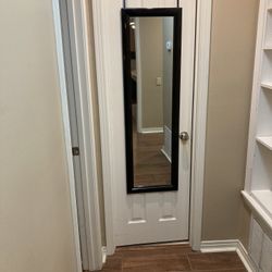Full Length Mirror Hangs On Door