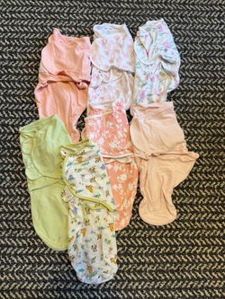 Baby girl swaddle wrap, sleeveless