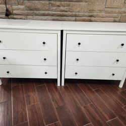 2 IKEA Hemnes 3 Drawer Dressers. Used