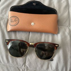 Rayban Turquoise Shell With Case And Cloth Cleaner 