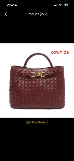 Burgundy woven leather bag