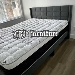 New Queen Bed Frame With Mattress 