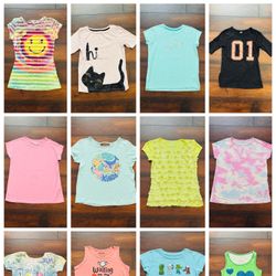 Little Girls Clothes Shirts, Graphic Tees, And Tank Tops Bundle Size 10/12 $2 Each Mix And Match Or Take All 