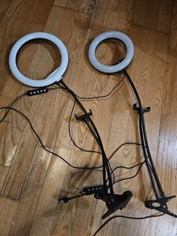 Led Ring Lights With Phone Holder For Podcasting YouTube Etc.