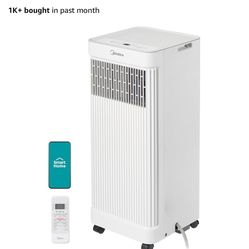 Portable Air Conditioner, Smart Control, Cools up to 300 Sq. Ft., with Dehumidifier & Fan mode, Easy- to-use Remote Control & Window Installation Kit 