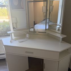 White vanity